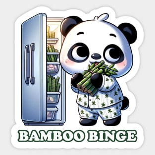 Midnight Snack Panda - Bamboo Binge Nightshirt Sticker